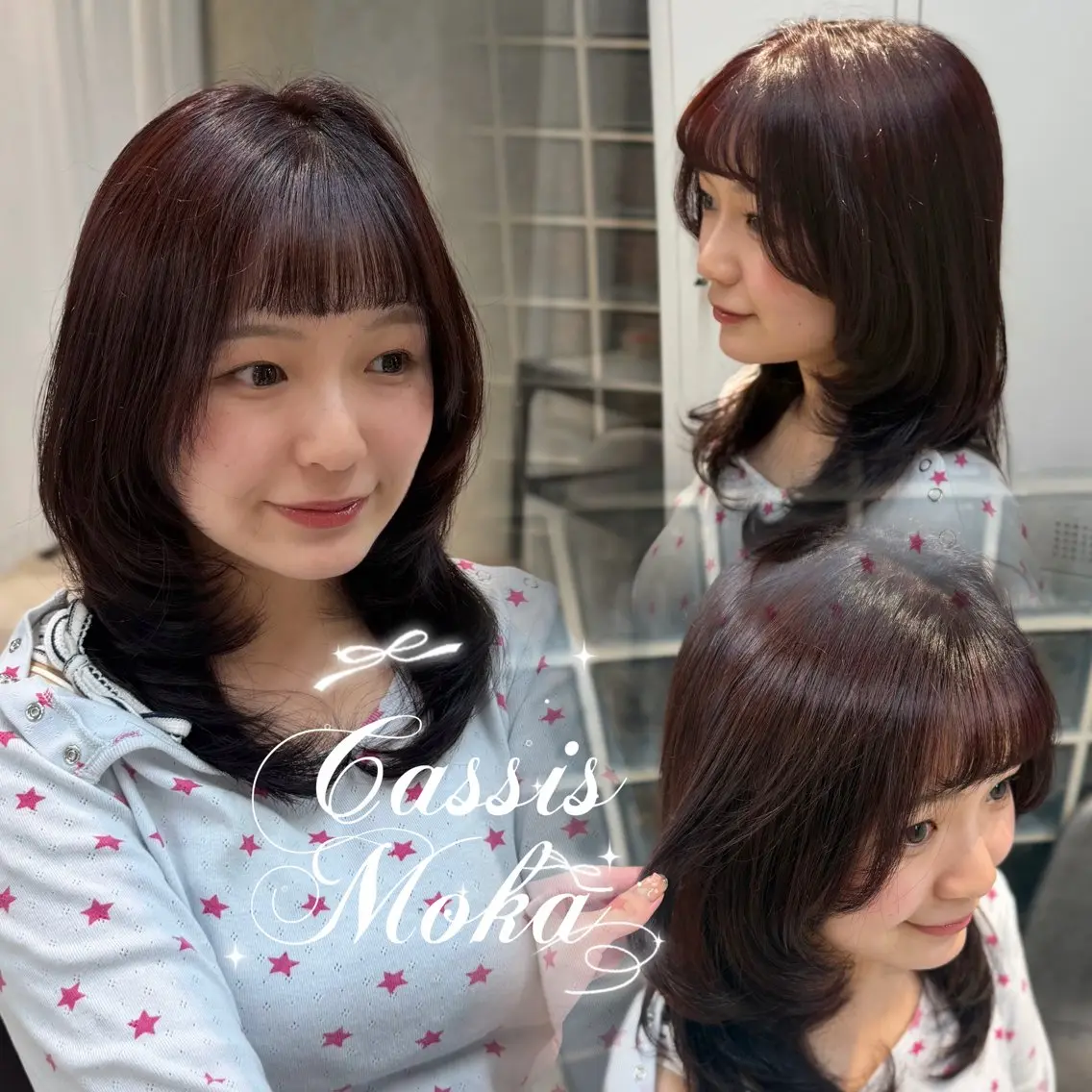 カラー カシス mao 大阪梅田♡韓国ヘアのヘアスタイル