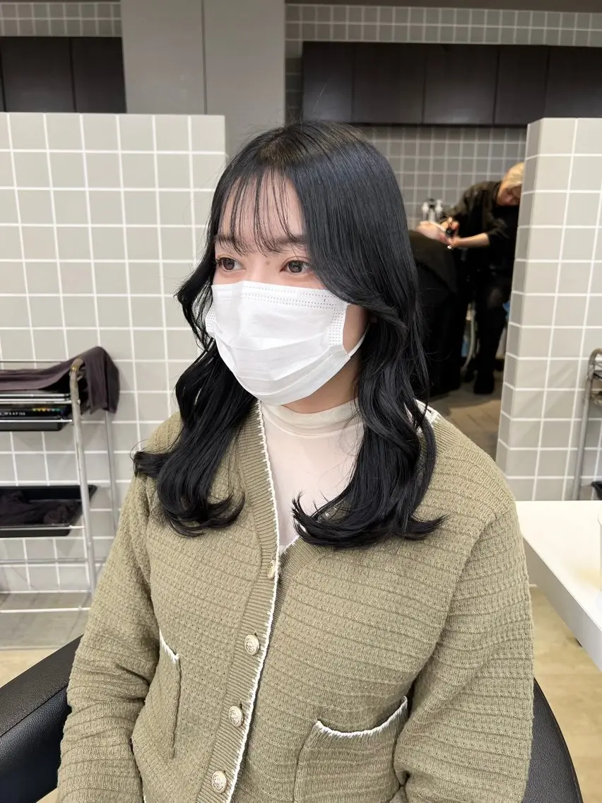 セミロング カラー パーマ ヘアアレンジ メンズ 上品＆韓国風 🥀海心🥀のヘアスタイル