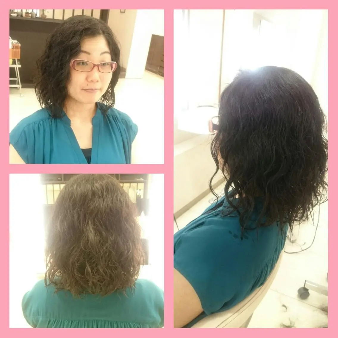ミディアム くせ毛 キンジョウ エナミのヘアスタイル
