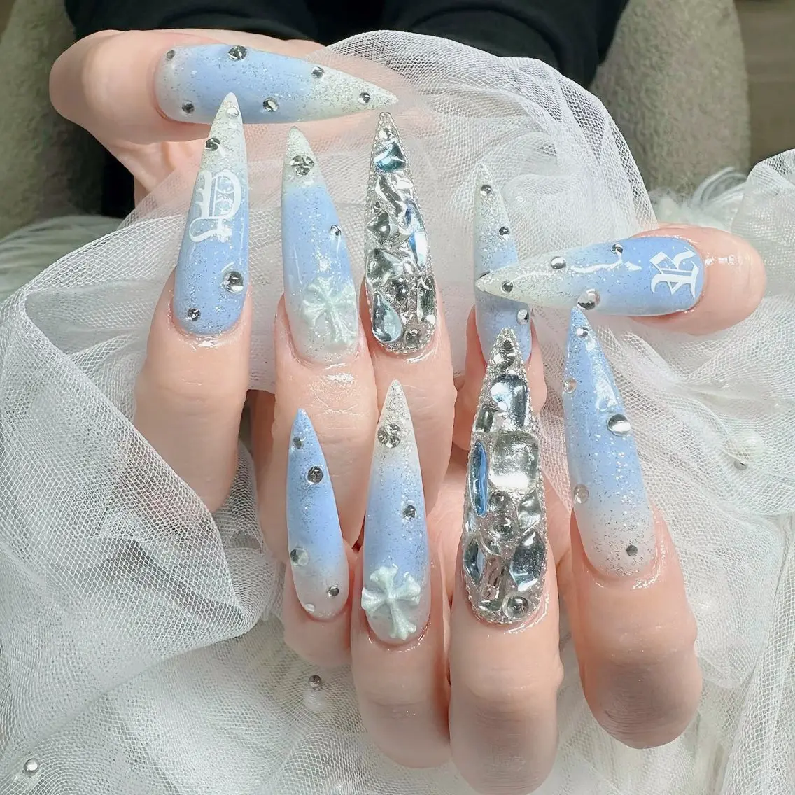 ネイル フットネイル フレンチネイル グラデーション 韓国ネイル ロングネイル ハンドネイル Hani Nail Salonのネイルデザイン