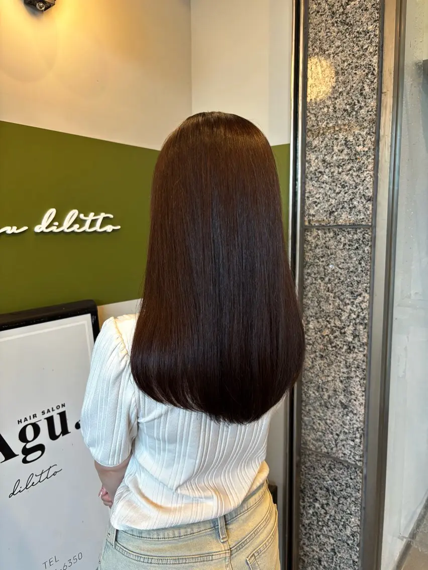 ミディアム 縮毛矯正 Agu 西台店 衣莉💫のヘアスタイル