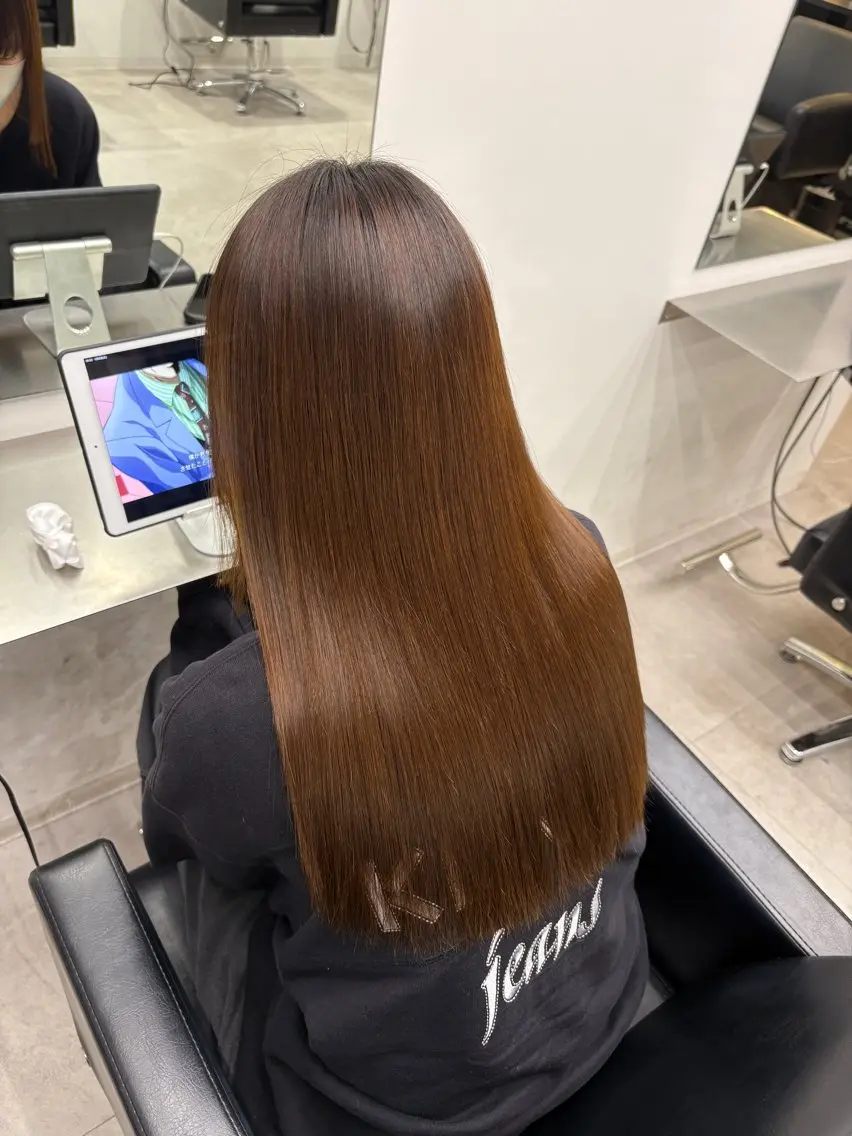 ロング カット 縮毛矯正 MIHO☾·̩͙⋆ Kroのヘアスタイル