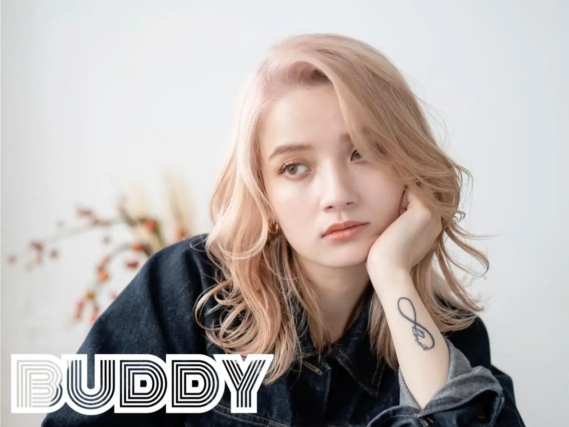 ミディアム カット ヘアカラー トリートメント BUDDY/縮毛矯正 /中野駅前/福井悠真のヘアスタイル