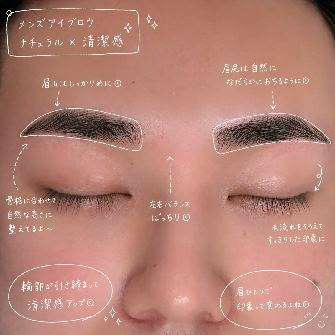 メンズ アイブロウ メンズアイブロウ ワックス脱毛 BUNNYEYES MOEKAのマツエク・マツパデザイン