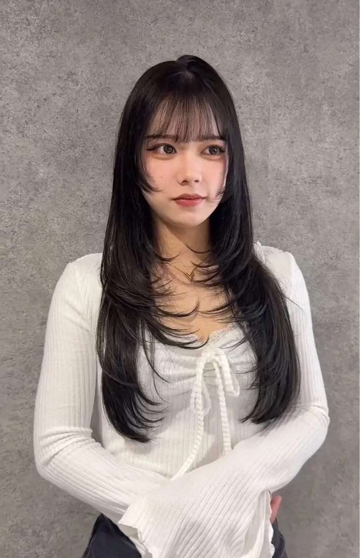 ロング カラー ヘアカラー 紅都🫧水光カラー ブラウンベージュ🫧のヘアスタイル