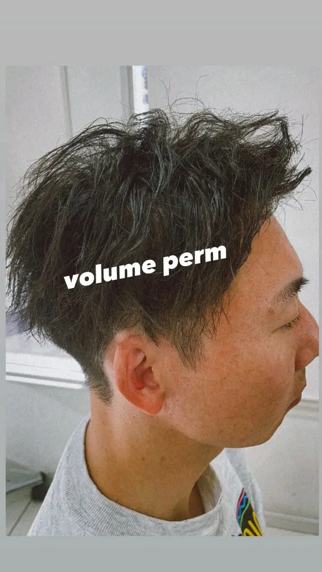 パーマ メンズ カット パーマ Yugaメンズパーマ /フェードカットのヘアスタイル