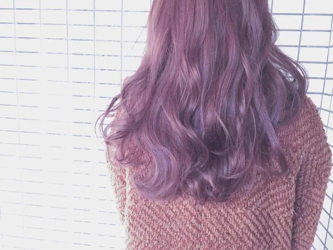 セミロング カラー アッシュ ラベンダーカラー ラベンダーアッシュ ピンクカラー ピンクラベンダー 長井 徹行のヘアスタイル