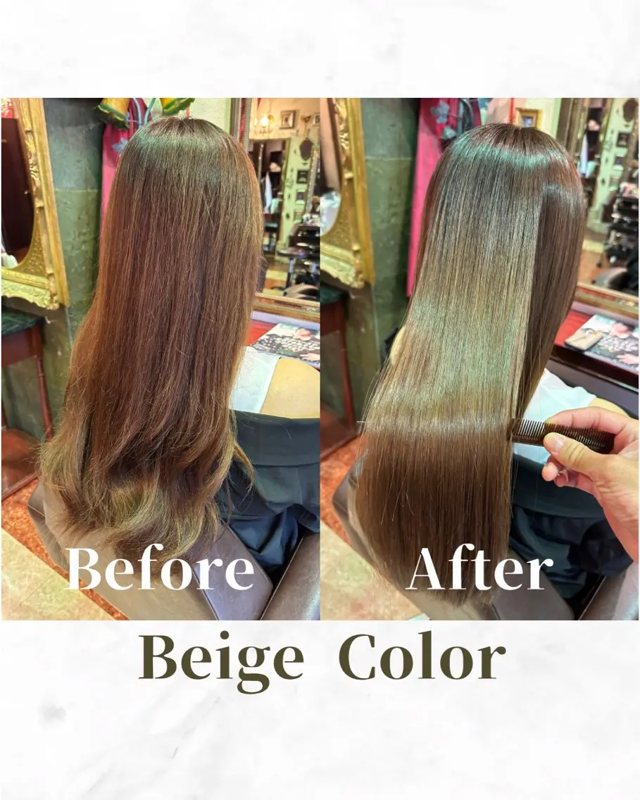 ロング カラー ベージュカラー 透明感カラー イルミナカラー 髪質改善 トリートメント カット ヘアカラー トリートメント 【美髪矯正 /髪質改善】RINのヘアスタイル