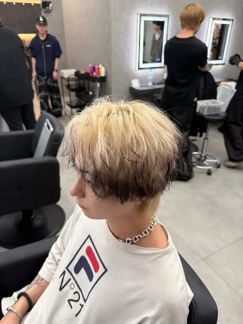 ショート カラー パーマ メンズ カット ヘアカラー メンズ特化 👑YUTAのヘアスタイル