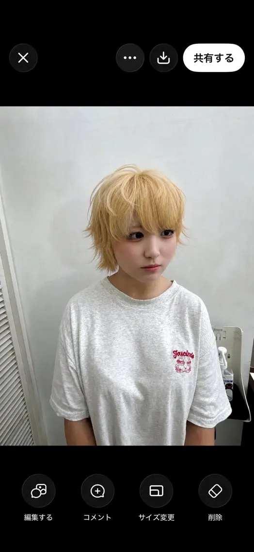 ショート カラー 黒髪 ブロンド ヘアカラー ★NOAトレンドヘア /デザインカラー★のヘアスタイル