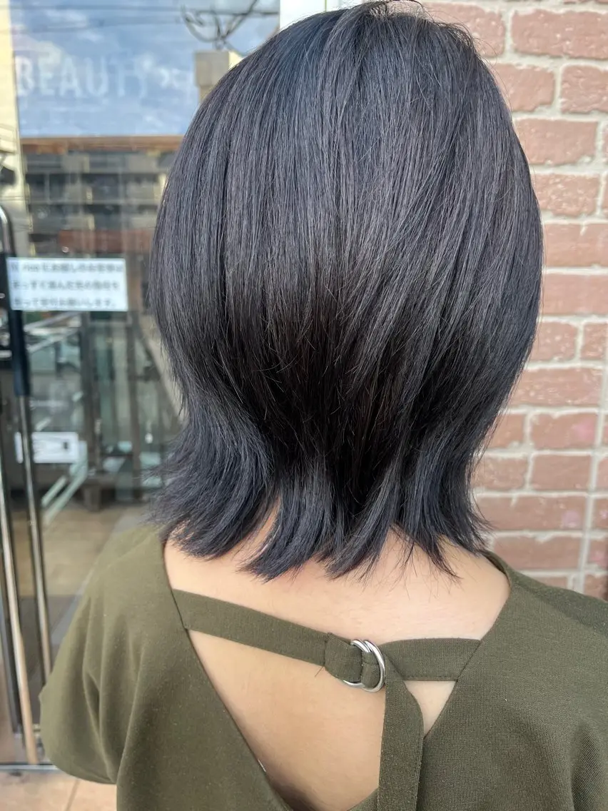 ミディアム カラー 久木原 ゆりのヘアスタイル