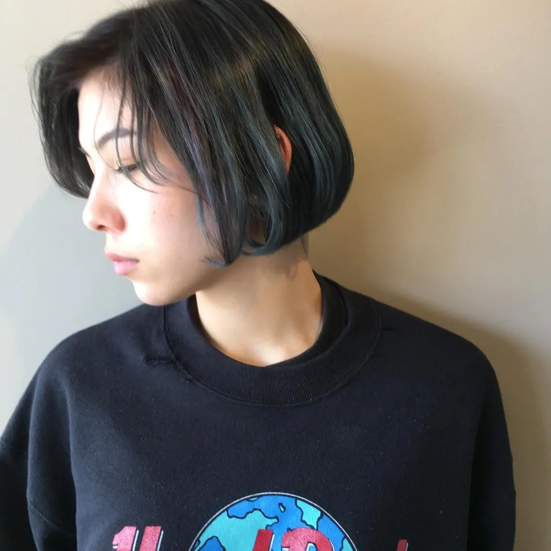 ショート カラー ブルーカラー 外国人風カラー レイヤーカット BLend 渋谷のヘアスタイル
