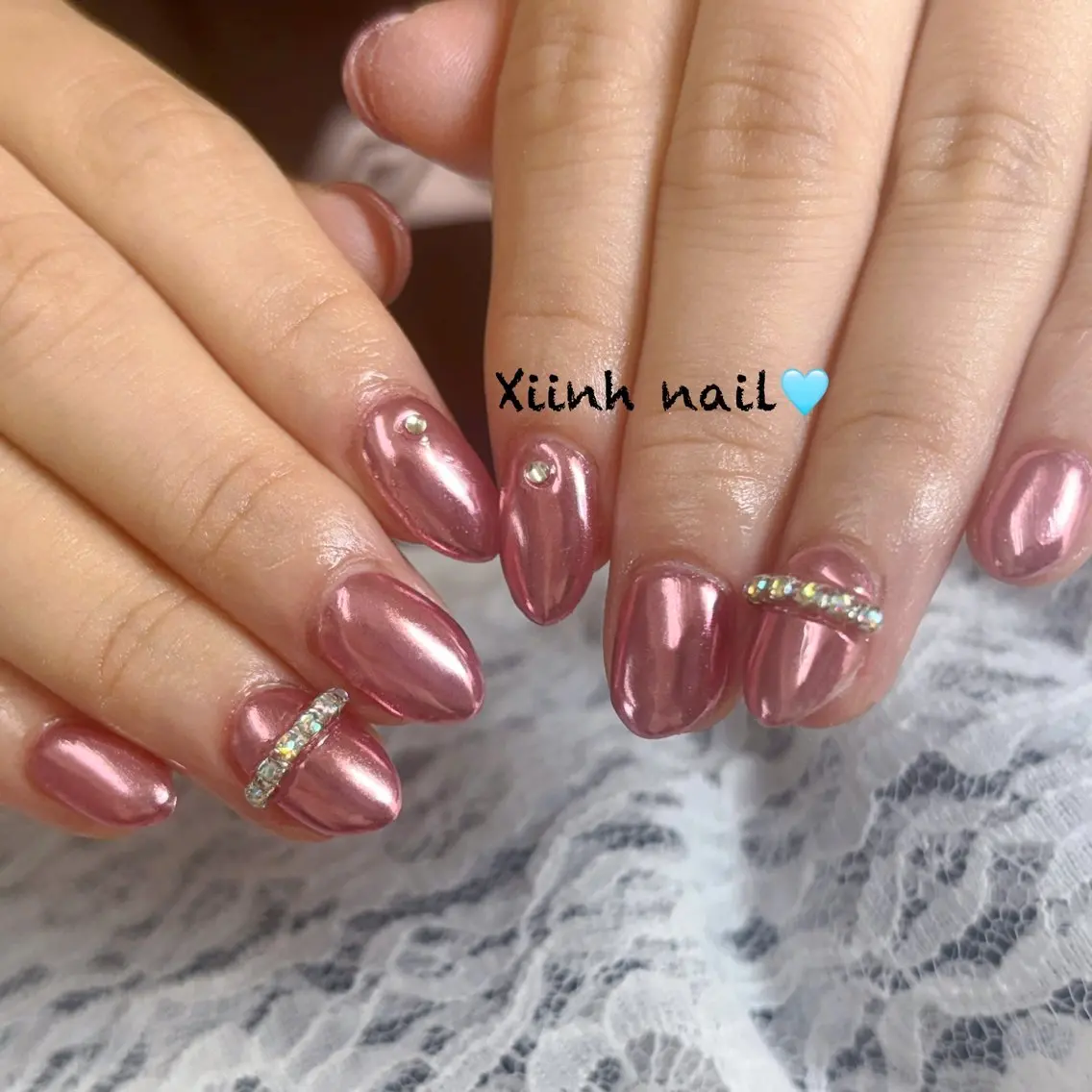 ネイル チークネイル 桜ネイル フットネイル フレンチネイル ジェルネイル ハンドネイル XIINH NAIL SALONのネイルデザイン