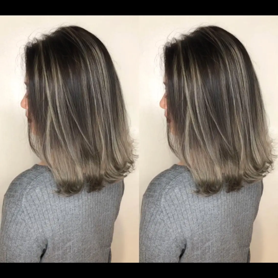 ミディアム カラー バレイヤージュ ベージュカラー ダークグレー ダークグレージュ グレージュ ヘアカラー 渡邊 直輝のヘアスタイル
