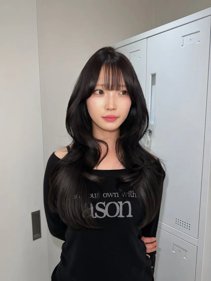 ロング カット ヘアカラー トリートメント 水光カラー/ブリーチ ⛓️京都/Rionのヘアスタイル