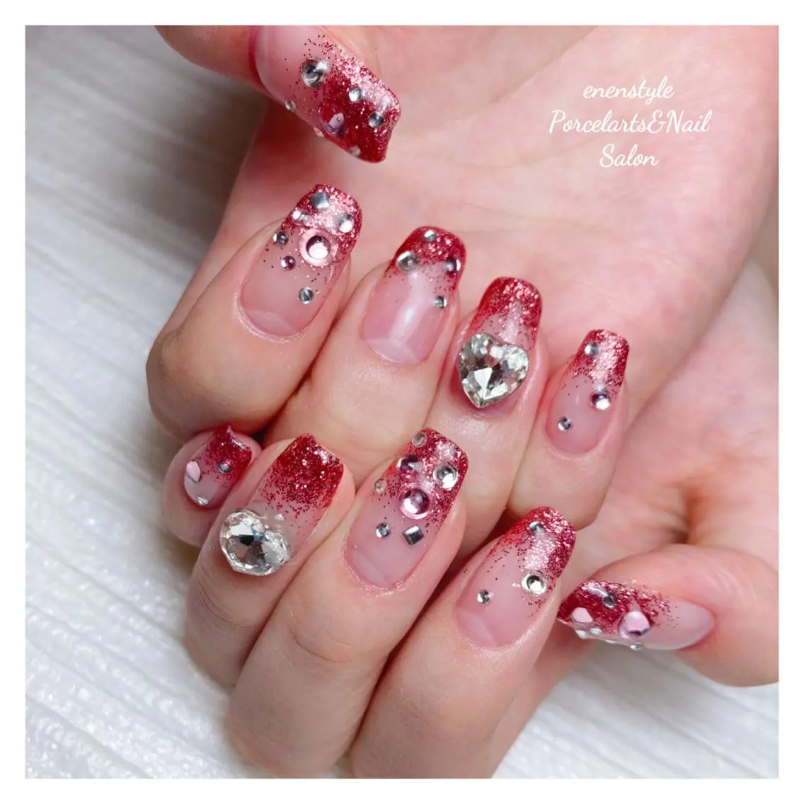ミディアム ネイル 🐾enen style 🐾のネイルデザイン