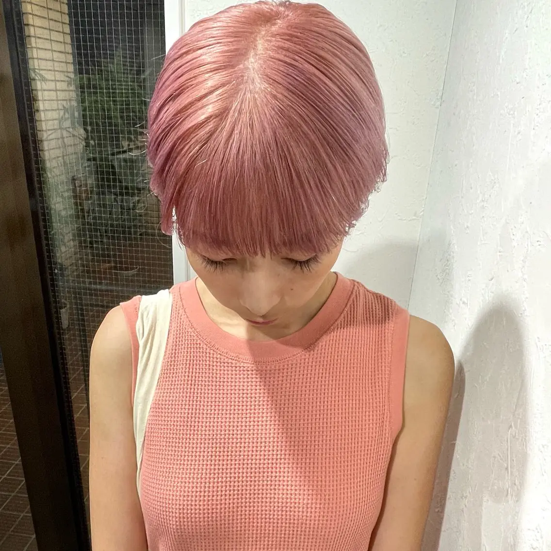 ショート カラー ヘアカラー 縮毛矯正 shiho .のヘアスタイル