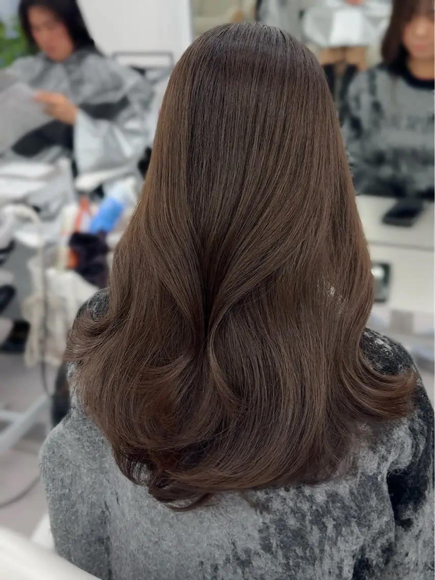 ミディアム カラー ヘアアレンジ カット ヘアカラー トリートメント 顔周り&ミディアム 特化/池袋/kokiのヘアスタイル
