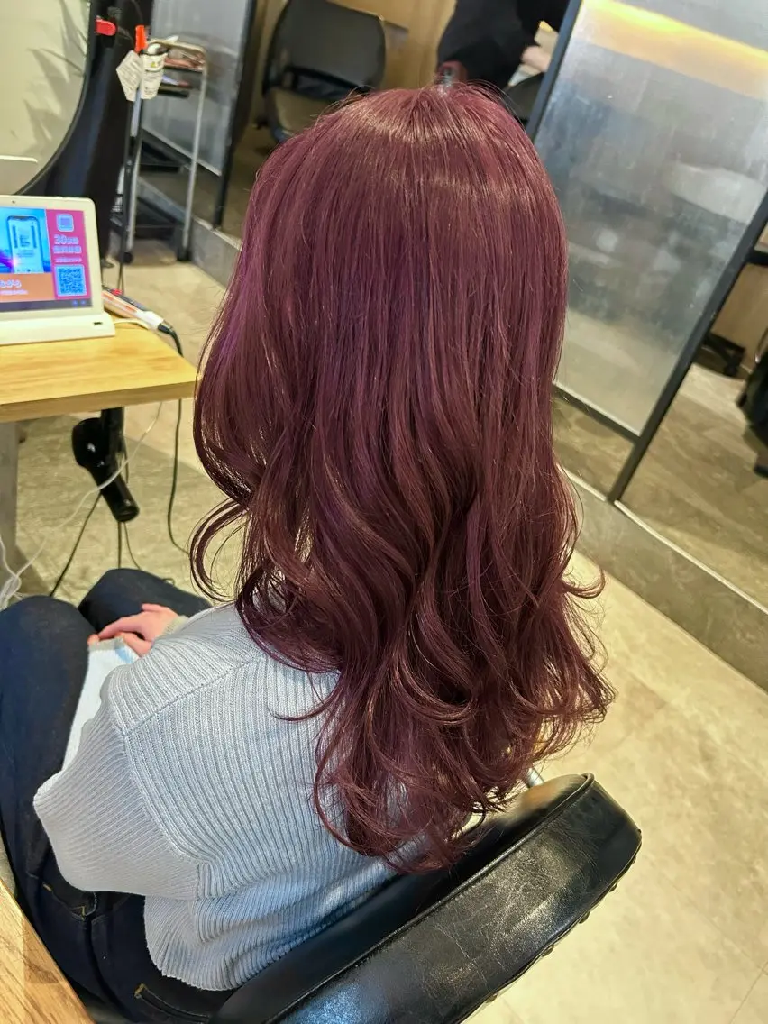 ロング カラー ラベンダーカラー ラベンダーピンク ピンクカラー カット ヘアカラー 🫧縮毛矯正🫧艶髪 門前仲町/HIROのヘアスタイル