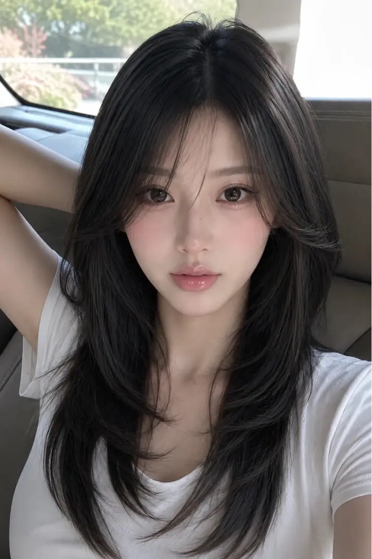 ロング カラー カット ヘアカラー 💕мei 透明感カラー💕のヘアスタイル