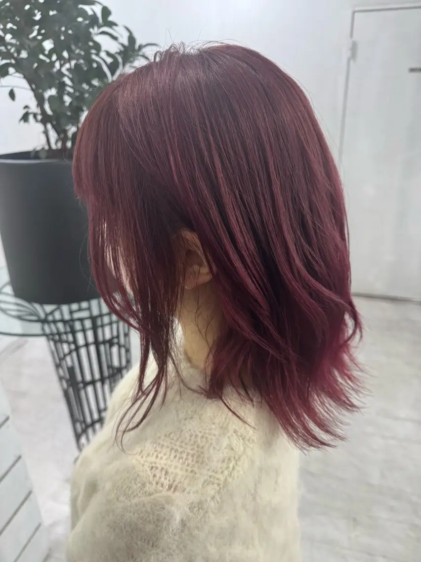 ミディアム カラー バレイヤージュ ミストバング ベージュカラー ブリーチ 抜きっぱなしブロンド 札幌ブリーチカラー/ ダブルカラー/ドイのヘアスタイル