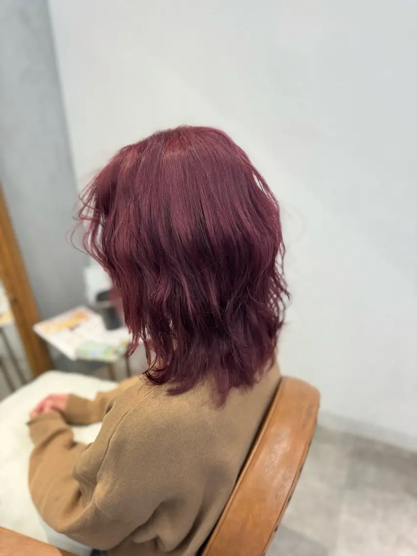 ミディアム カラー ブリーチ カット ヘアカラー オスズ 🎀´-のヘアスタイル