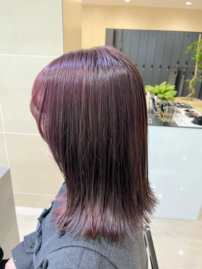 セミロング ピンクラベンダー 藤井 将之のヘアスタイル
