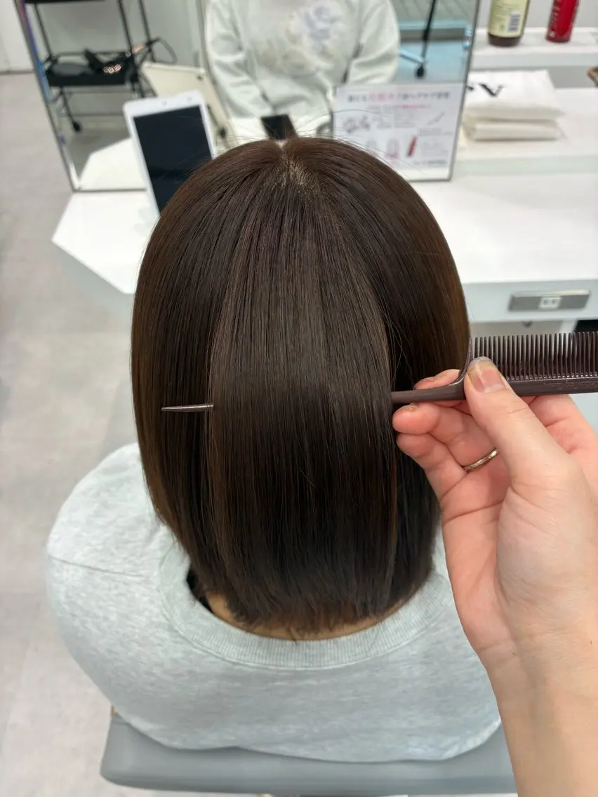 ミディアム 縮毛矯正 hinome♡ /モデル募集中のヘアスタイル
