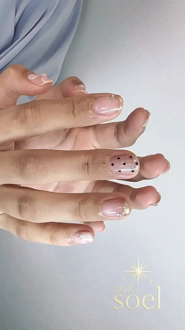ネイル ハート 持ち込み nail Soel| ネイル ソエルのネイルデザイン