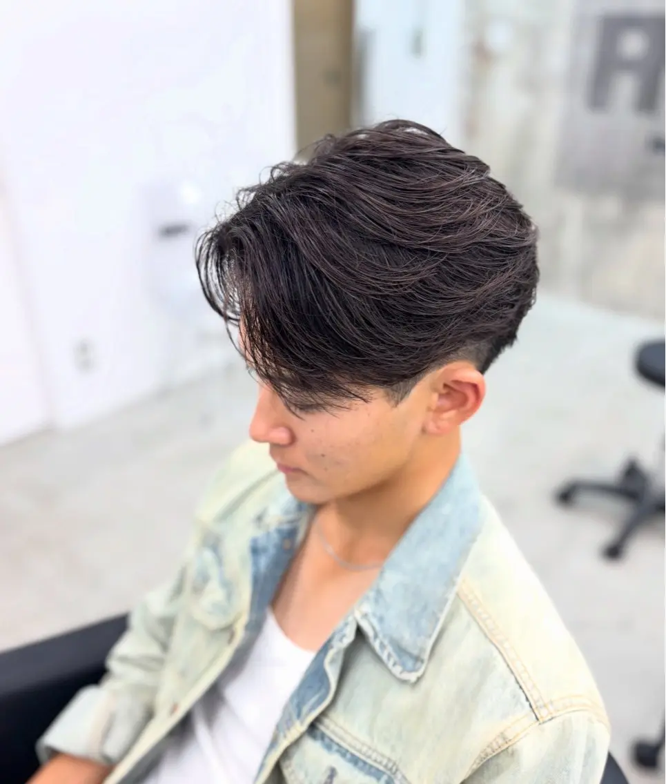 パーマ メンズ カット パーマ 山田 瑛司のヘアスタイル