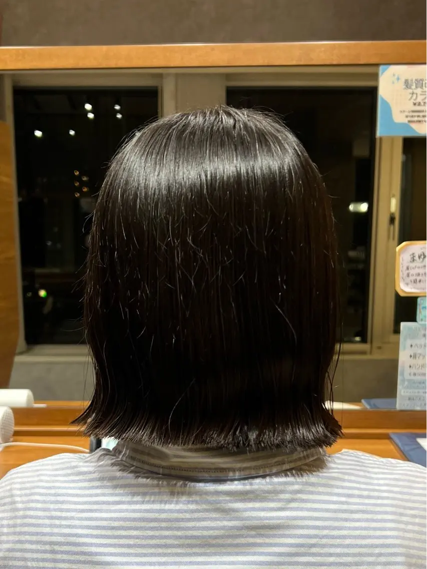 ショート 切りっぱなしボブ ボブ 外ハネヘア ✂️カットモデル募集 ✂️chihiroのヘアスタイル