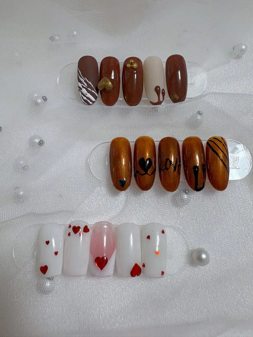 ネイル バレンタイン ハンドネイル NANA nail salonのネイルデザイン