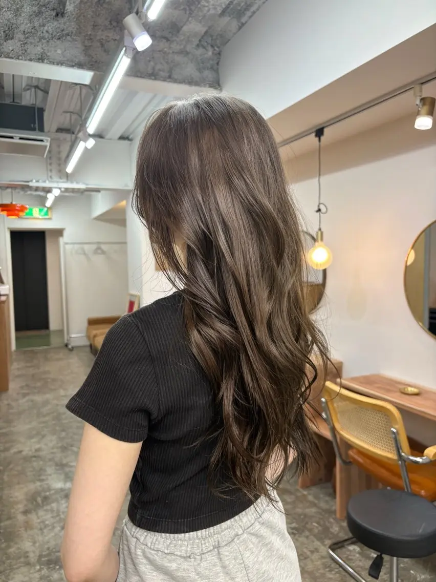 ロング カラー カット ヘアカラー トリートメント まさと/ヘーゼルベー ジュ/レイヤーカットのヘアスタイル