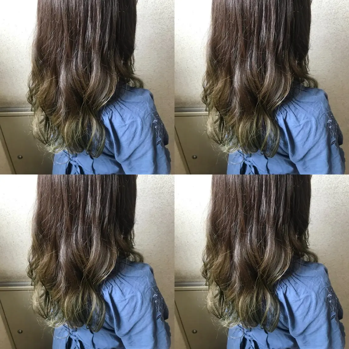 セミロング カラー 小栗 麻衣のヘアスタイル