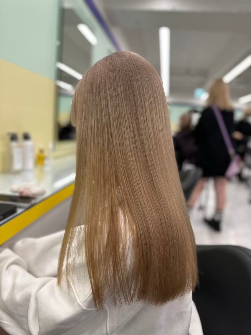 ロング カラー ベージュカラー ブリーチ 透明感カラー ダブルカラー ピンクカラー カット ヘアカラー ダブルカラー💎縮毛 ピンク💎ベージュのヘアスタイル
