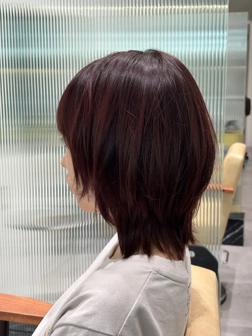 ショート レイヤーカット カット ヘアカラー トリートメント 岐阜駅/レイヤー/パ ーマ/デザインカラーのヘアスタイル