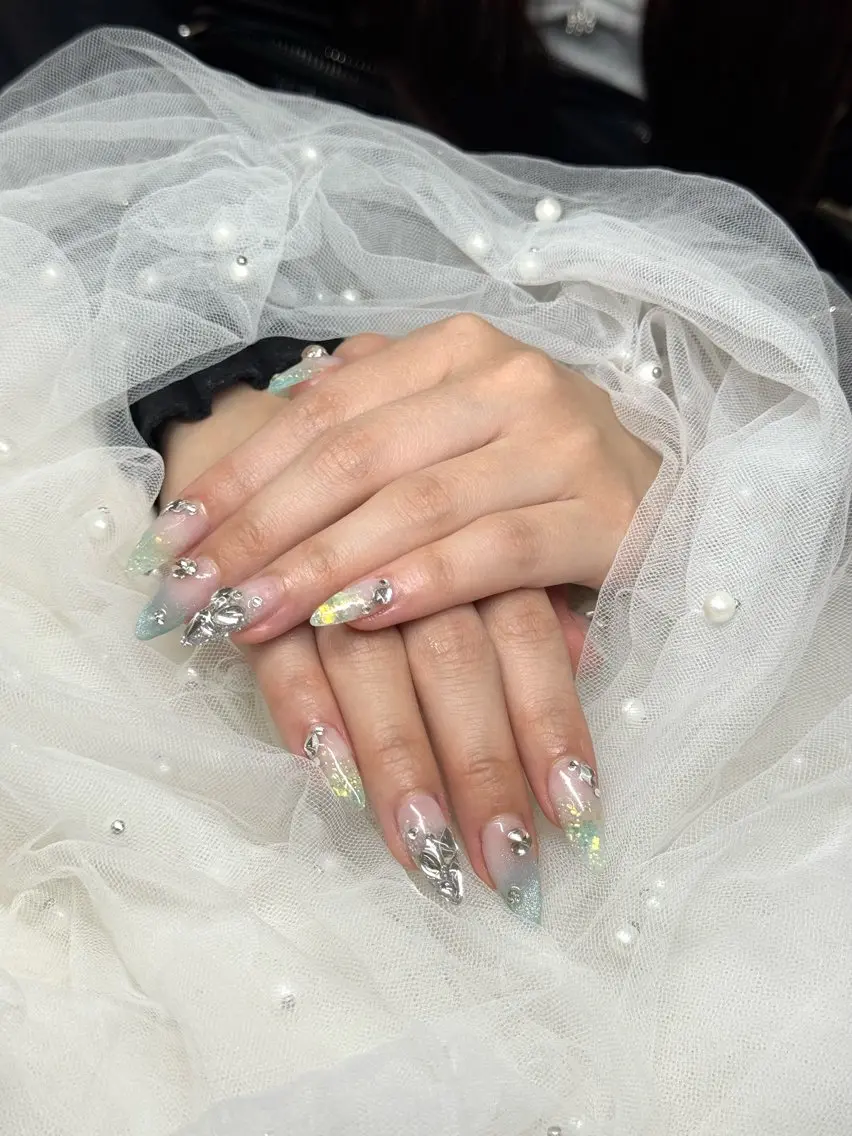 ネイル グラデーション マグネットネイル スカルプネイル ハンドネイル LUCAS 千葉 AOI💅🏾💕のネイルデザイン