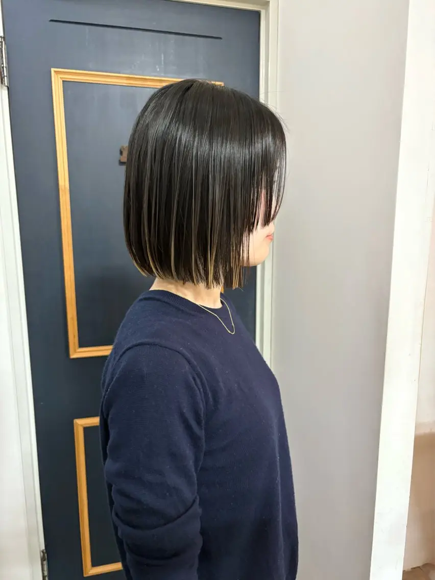 ミディアム カラー カット ヘアカラー トリートメント takada kohのヘアスタイル