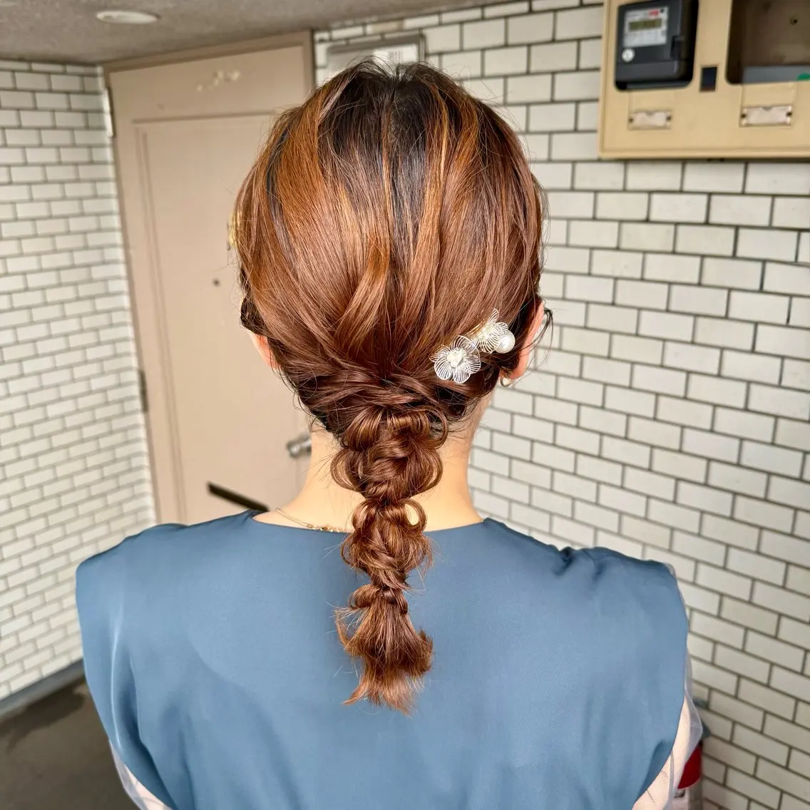 ミディアム ヘアアレンジ 結婚式・ブライダル デート ヘアセット 褒められヘアメイク /ボブ女子🐶みおのヘアスタイル