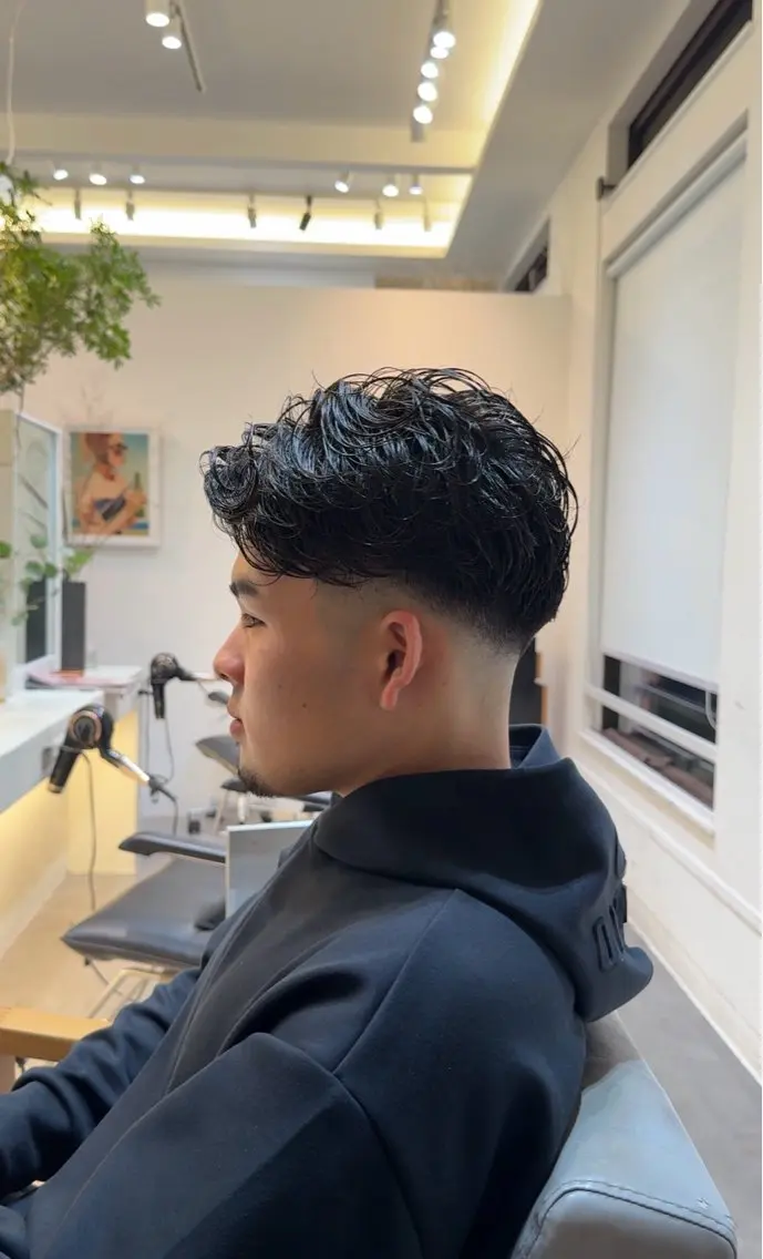 ショート パーマ カット パーマ 菊地 隆斗のヘアスタイル