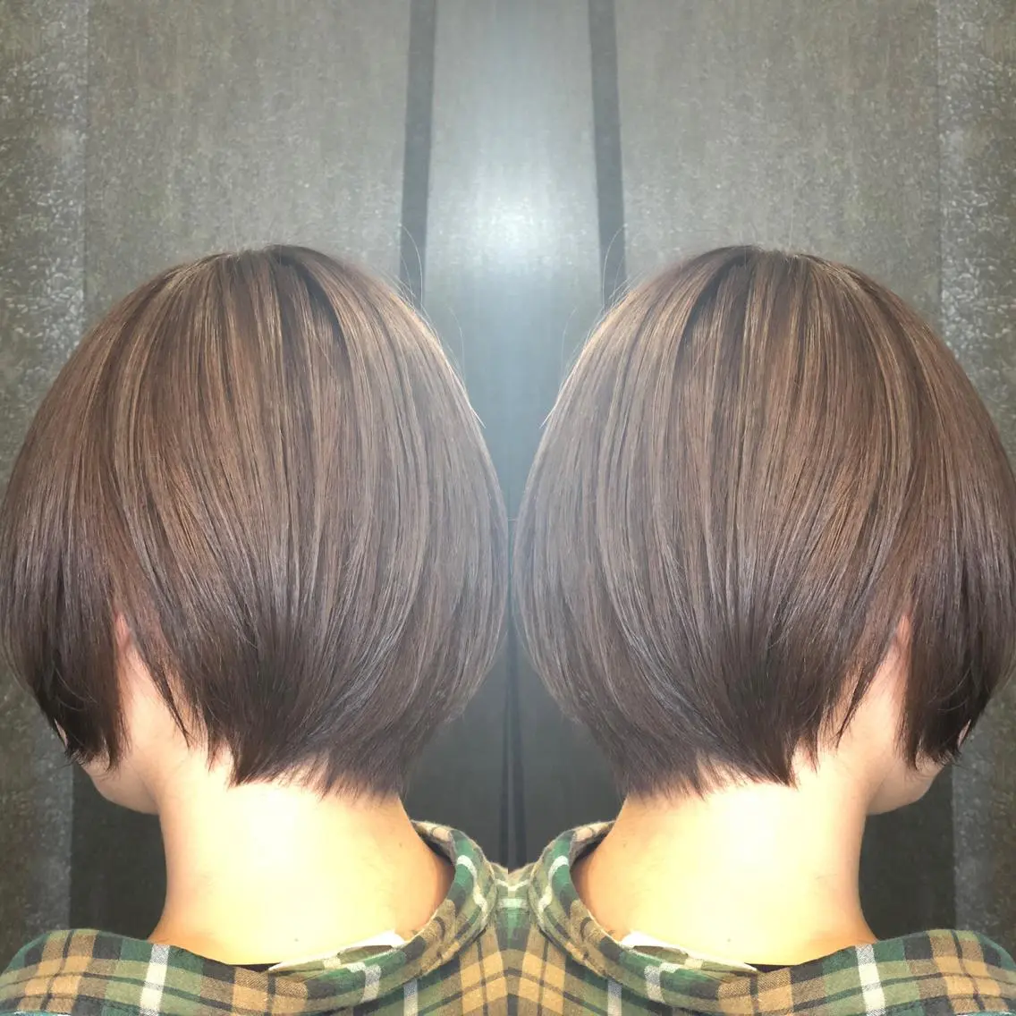 ショート カラー ショートボブ アッシュ ボブ ショートヘア 得能 雅人のヘアスタイル