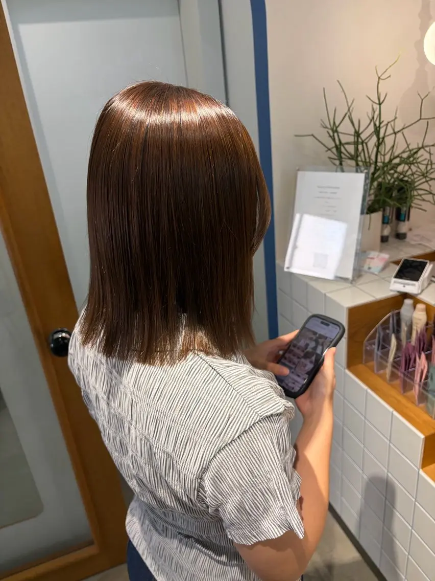 【cutあり✂️】cut+髪質改善×ダメージレス🤍中性ストレート🫧✨️の写真