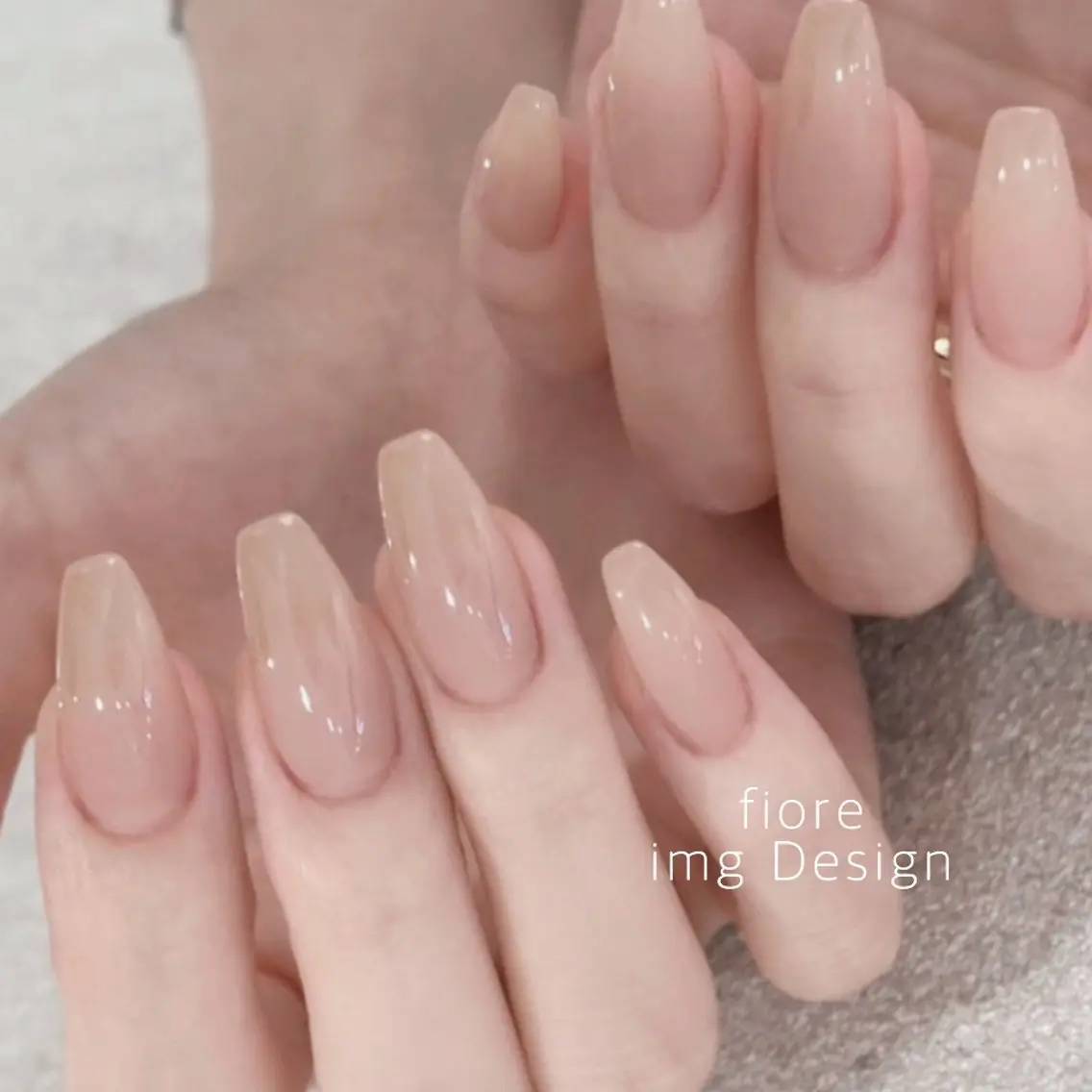 ネイル ワンカラーネイル Fiore nail🎐🫧のネイルデザイン