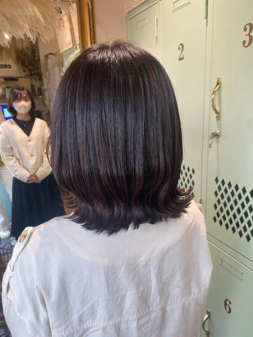 ミディアム カラー カット ヘアカラー トリートメント 透明感カラー/韓国 ヘア🩶yuri🩵のヘアスタイル