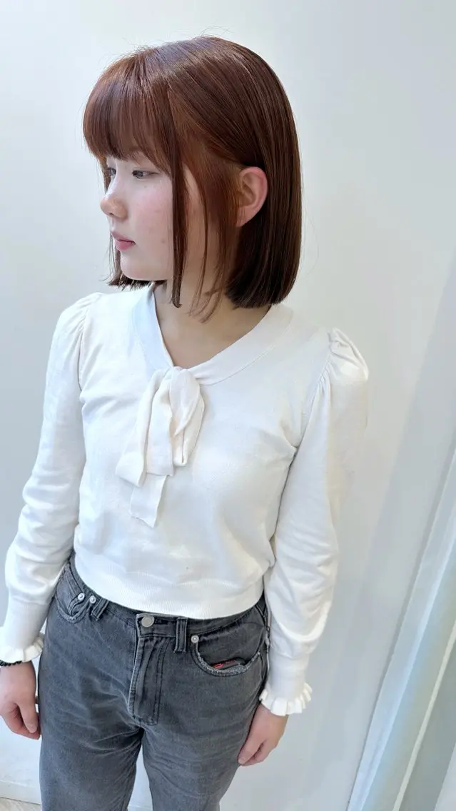 ショート カラー カット ヘアカラー 小顔レイヤー/ ベージュ🤍Rieのヘアスタイル