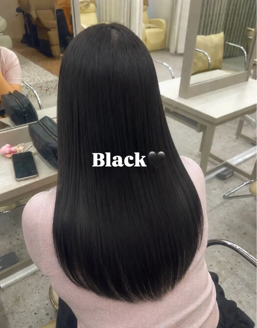 カラー 黒髪 ブリーチ 透明感カラー ブリーチなしカラー 髪質改善 COCO reiのヘアスタイル