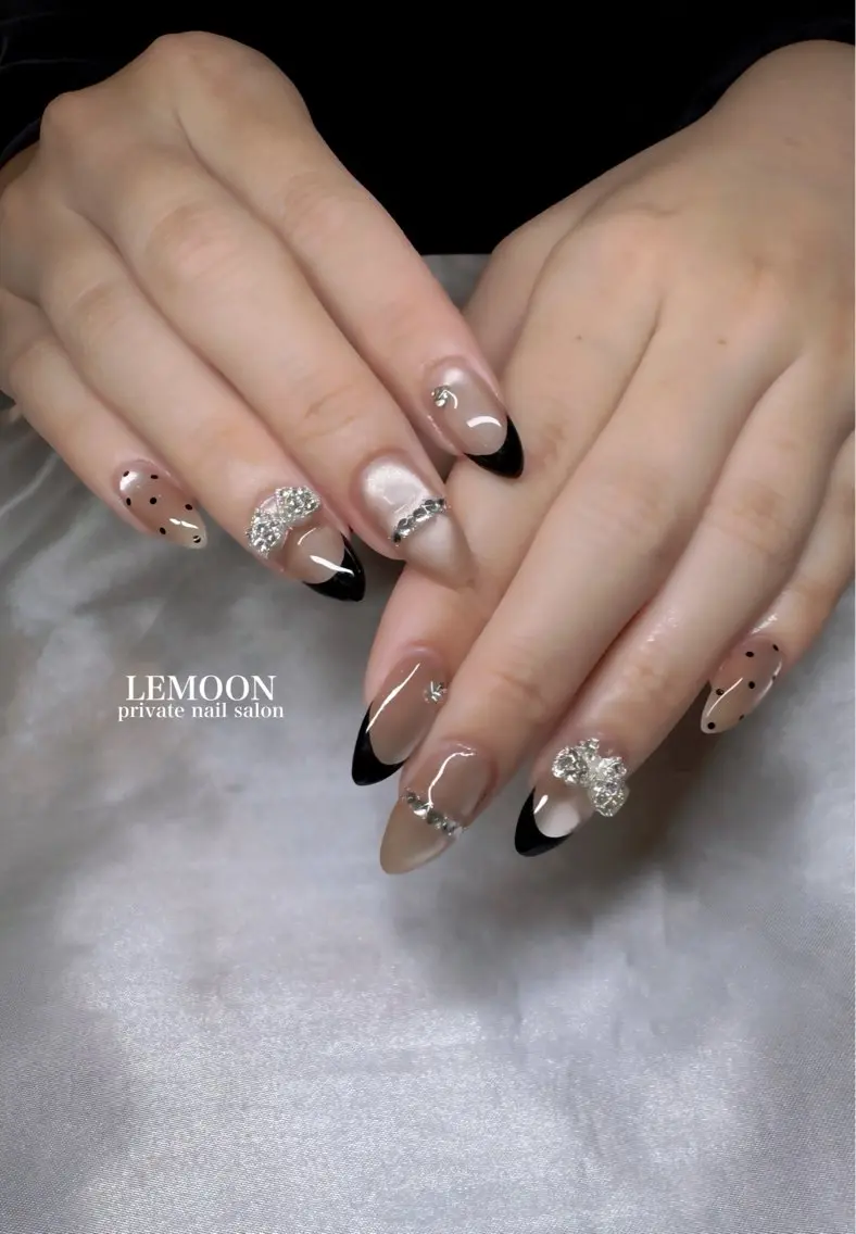 ネイル リボン nail salon LEMOONのネイルデザイン