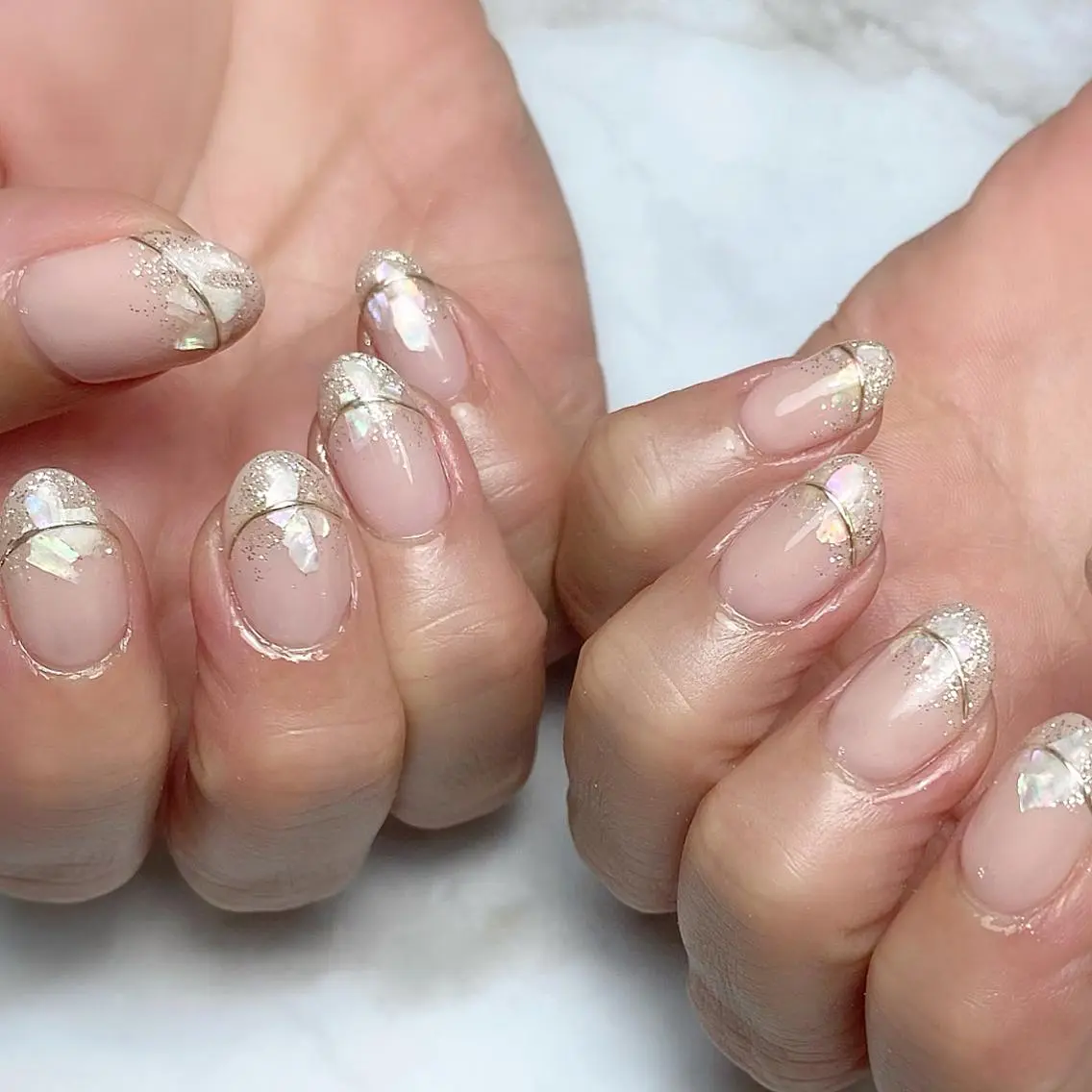 ネイル キラキラネイル ショートネイル ameria meguのネイルデザイン