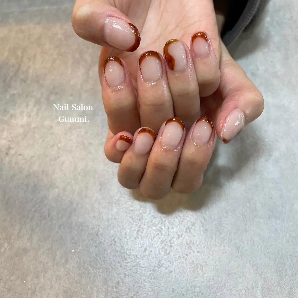 ネイル べっ甲ネイル フレンチネイル Nail Salon Gummi.のネイルデザイン