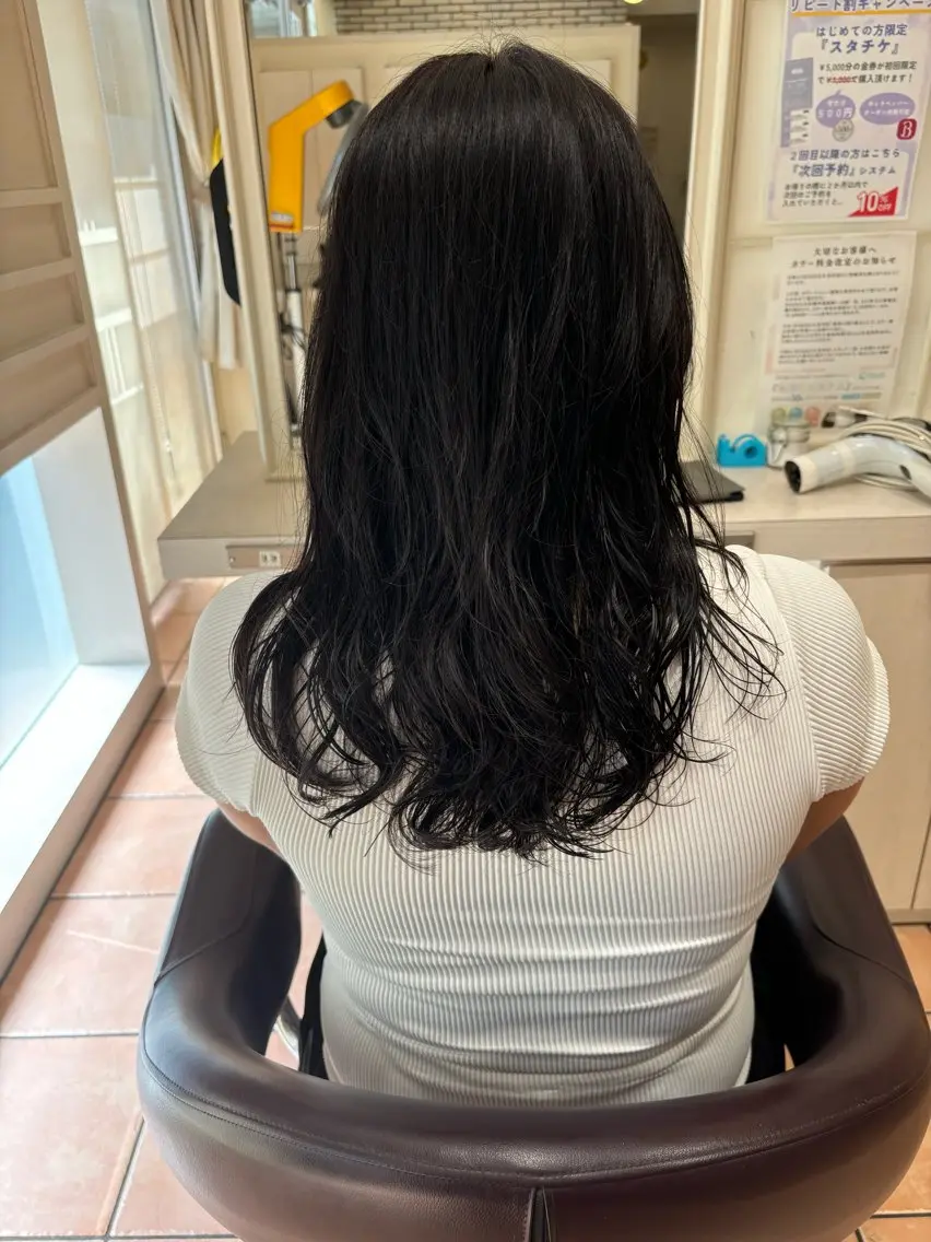 セミロング パーマ セミロングパーマ デジタルパーマ 3月で掲載終了です BASSA Aikaのヘアスタイル